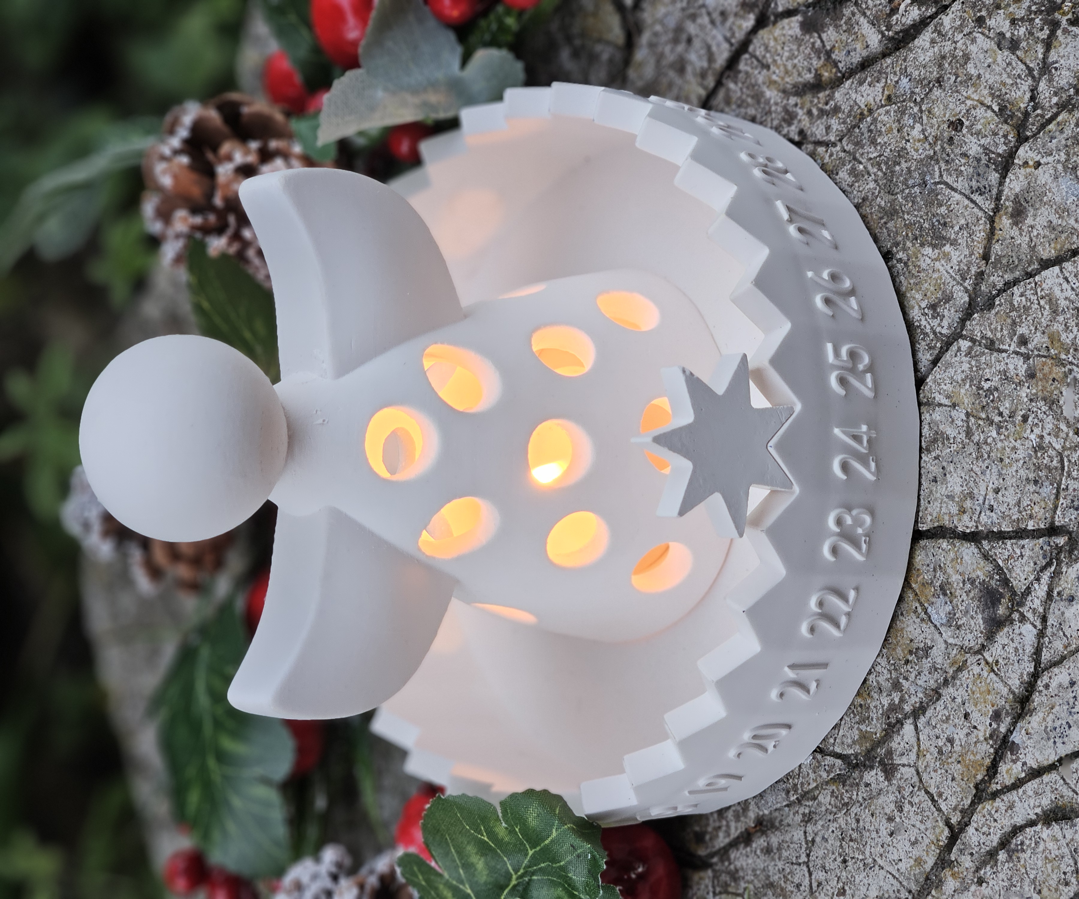 Adventní kalendář s andělem