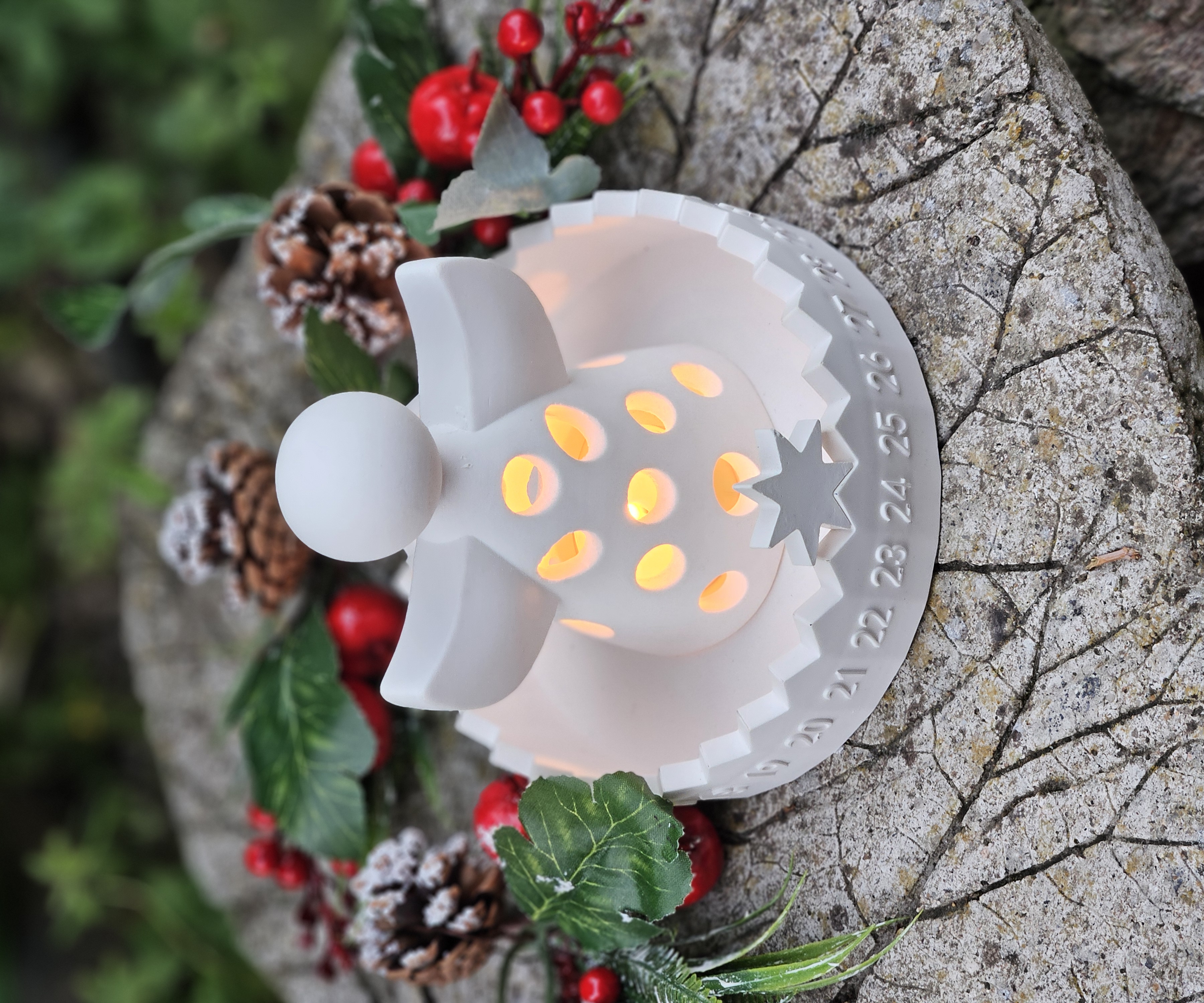 Adventní kalendář s andělem