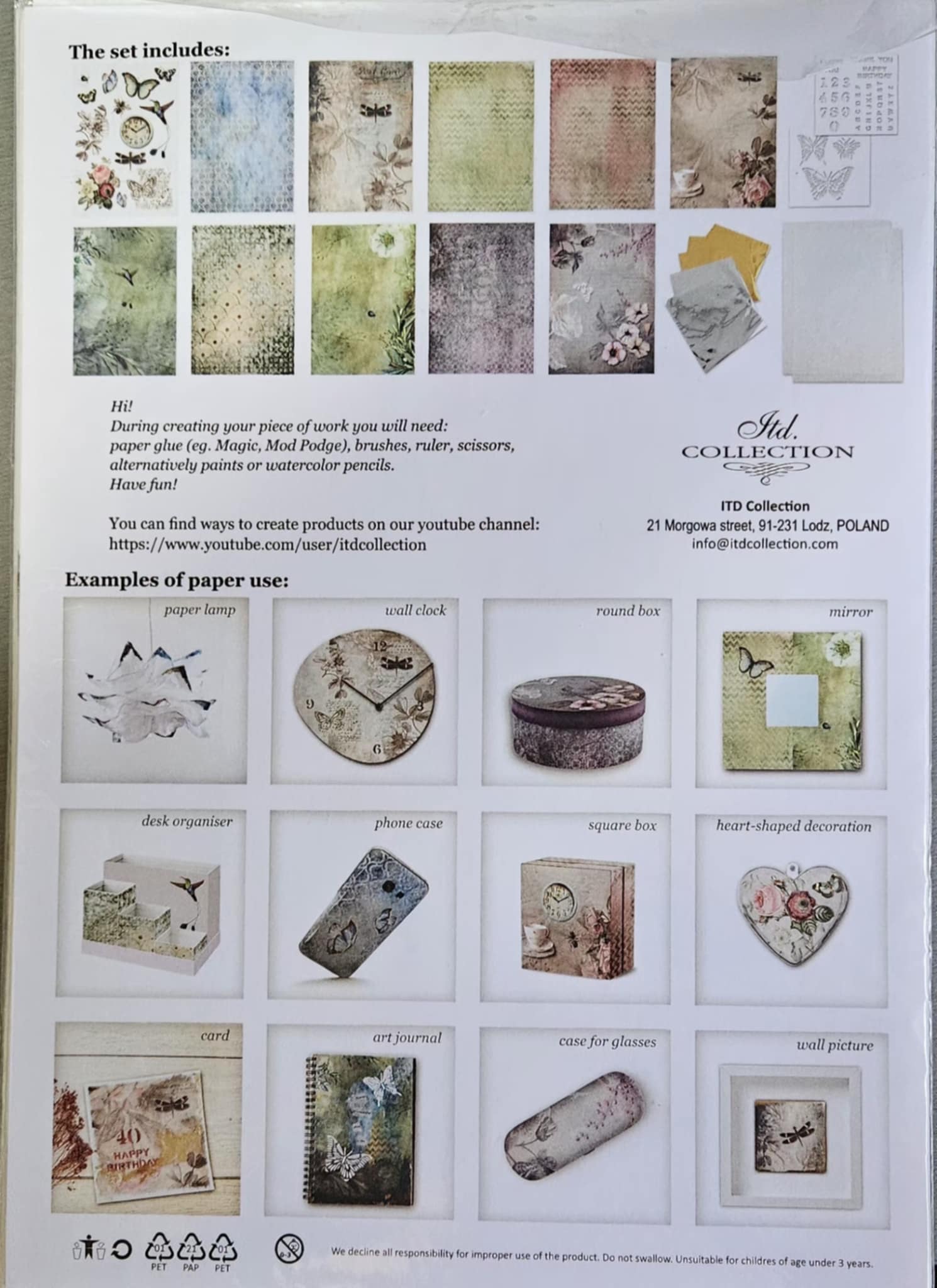Rýžový papír-Kreativní sada Večerní louka