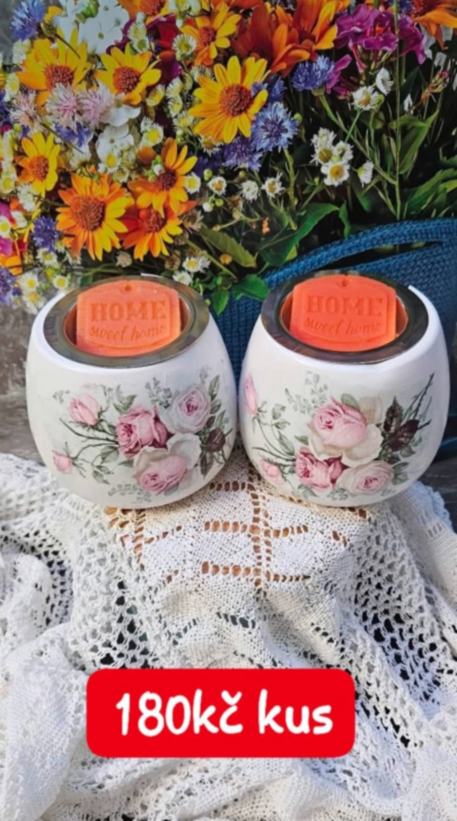 Aromalampa s růžičkou
