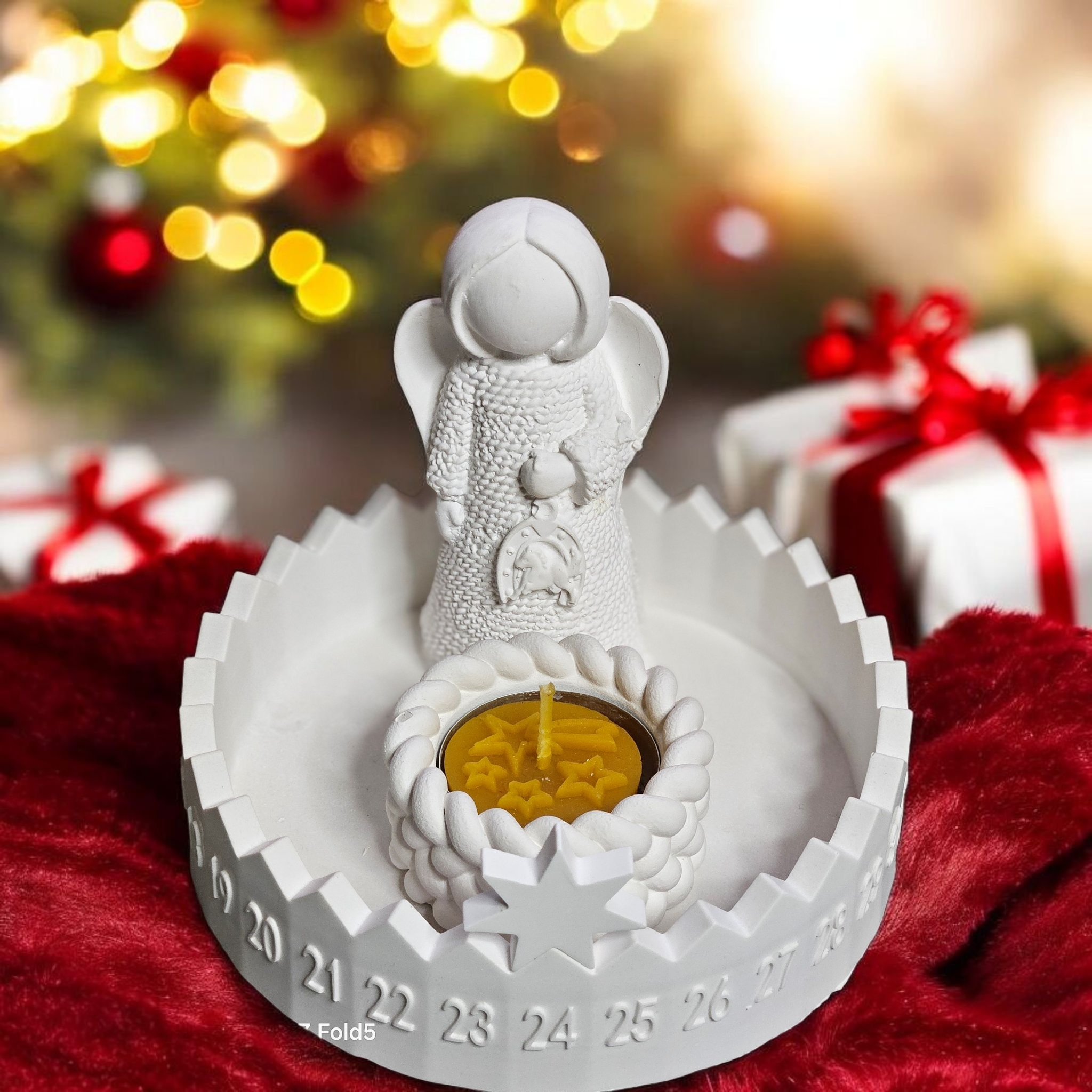 Adventní kalendář s andílkem a podkovou s koníkem