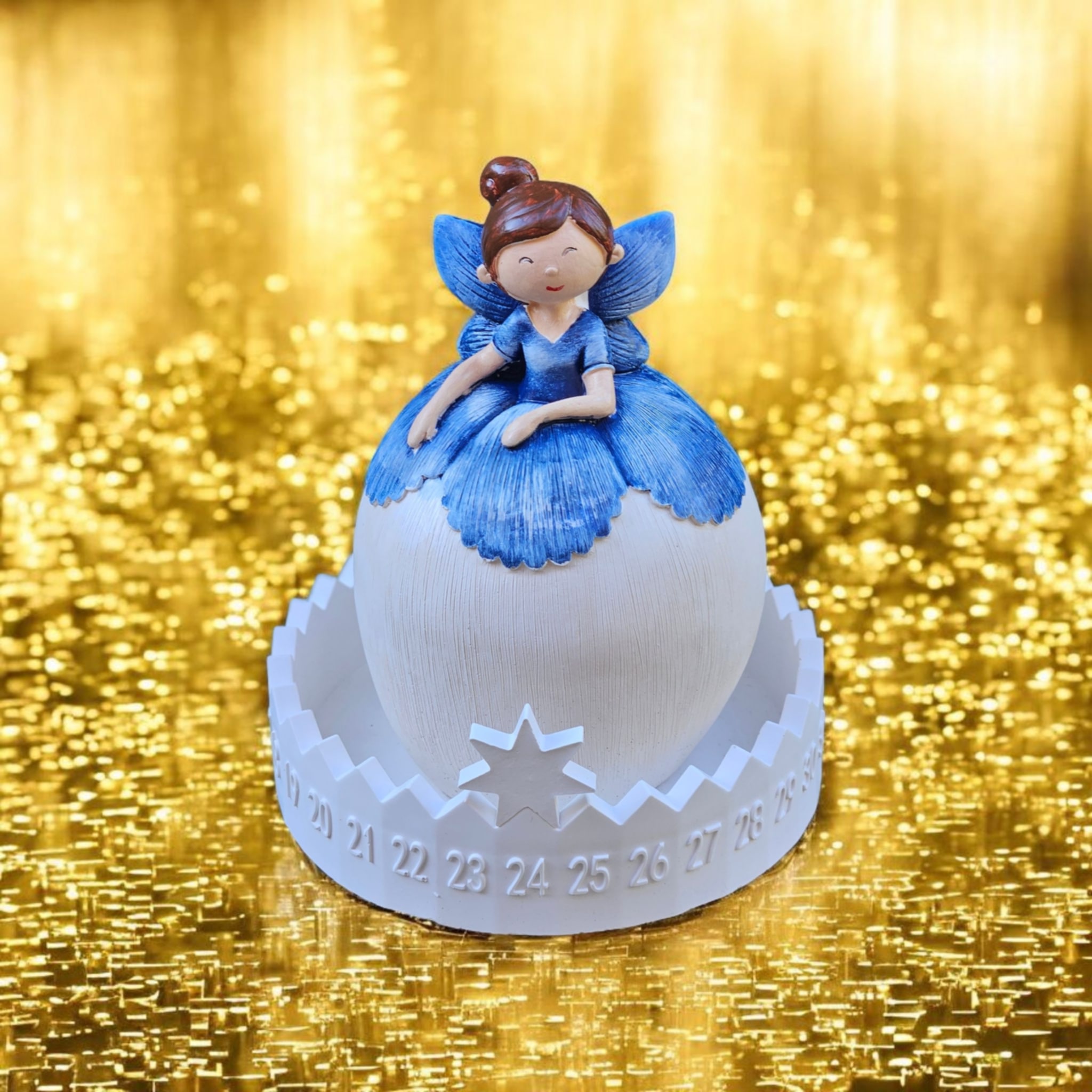Adventní kalendář s andělkou boubelkou modrá