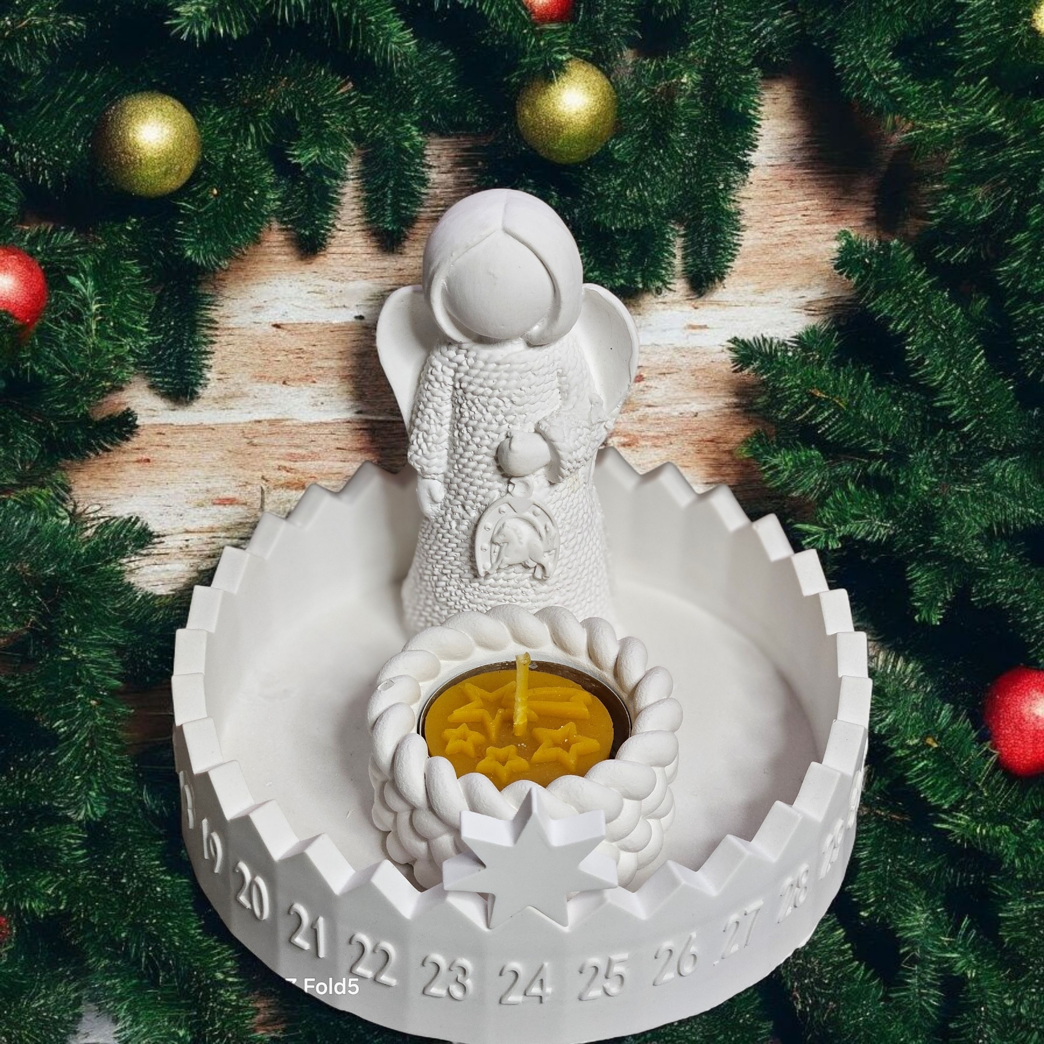 Adventní kalendář s andílkem a podkovou s koníkem