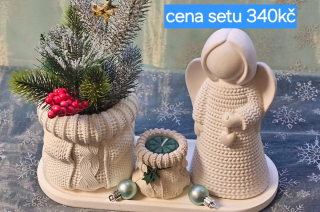 Vánoční set(bez květin, kouliček a svíčky)